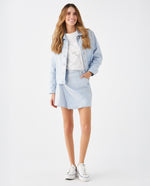 Falda con efecto metalizado para mujer - Azul