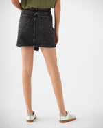 Falda black denim para mujer - Negro
