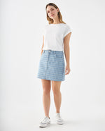 Falda con diseño gallineto para mujer - Azul
