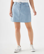Falda con diseño gallineto para mujer - Azul