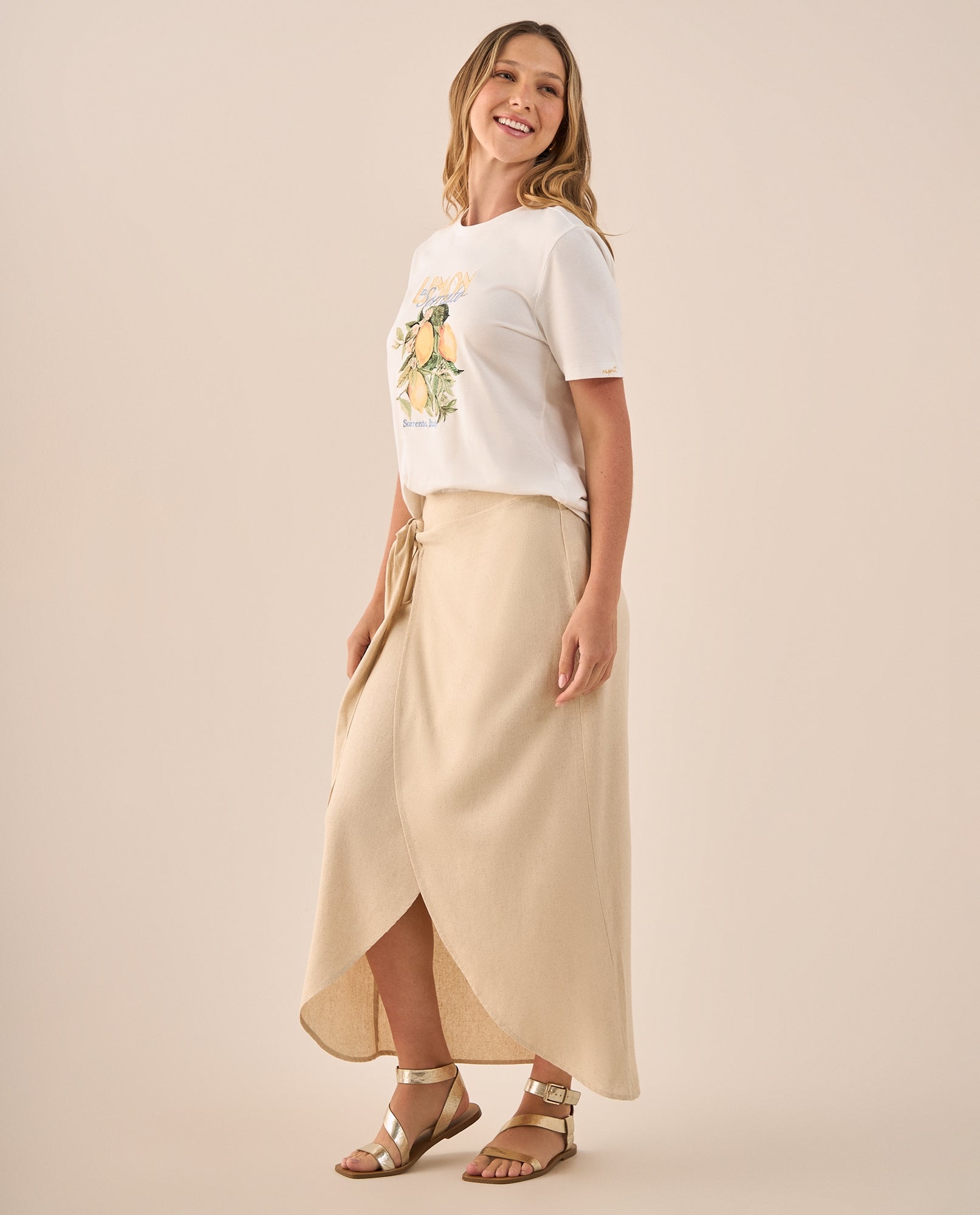 Falda Midi Wrap con Amarre Lateral - Blanco 34_649G001_BLA110601_0