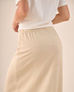 Falda Midi Wrap con Amarre Lateral - Blanco
