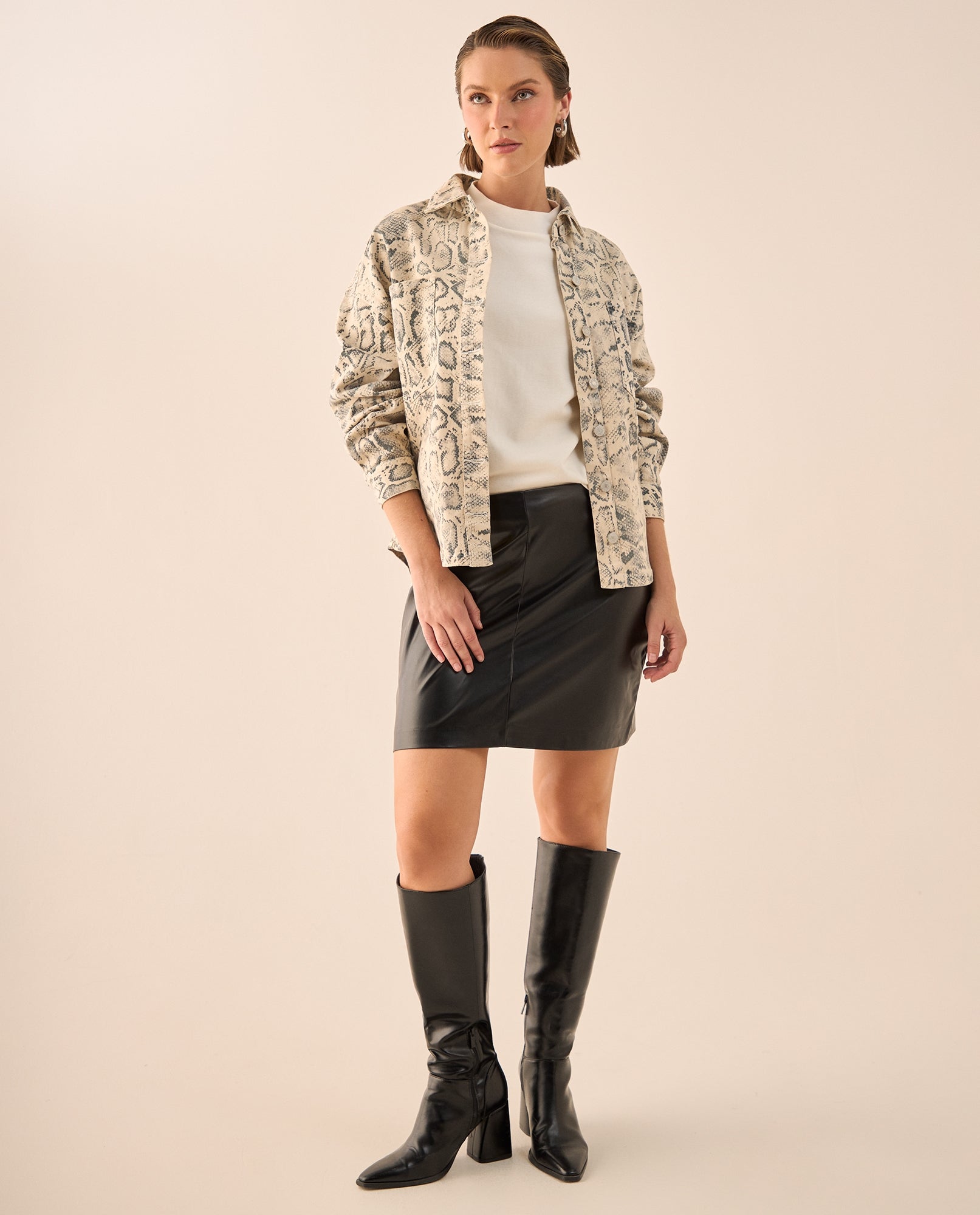 Falda midi tiro alto - Negro 34_649G004_NEG190303_0