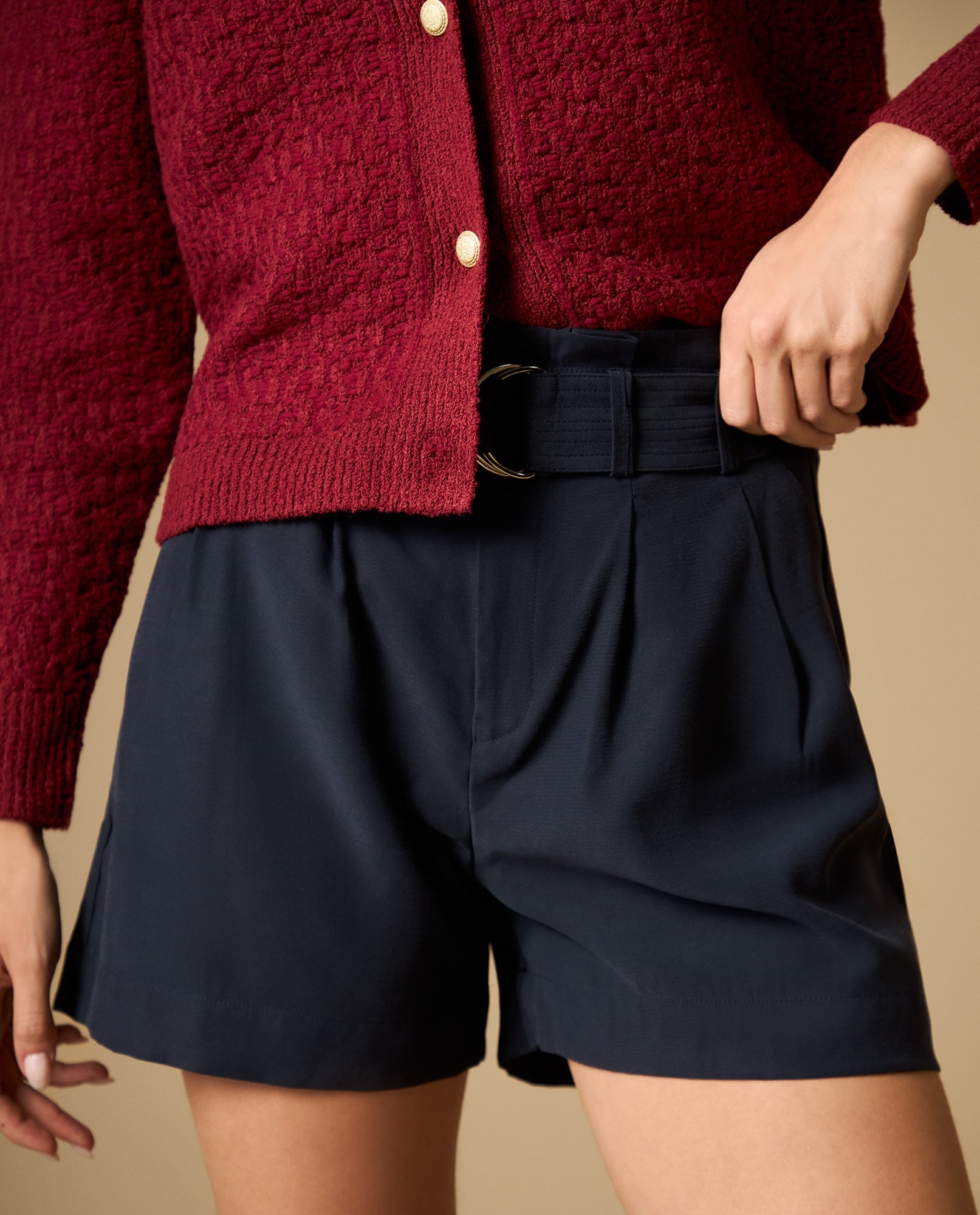 Short con pliegues frontales tiro alto - Azul 34_652H001_AZU193923_3