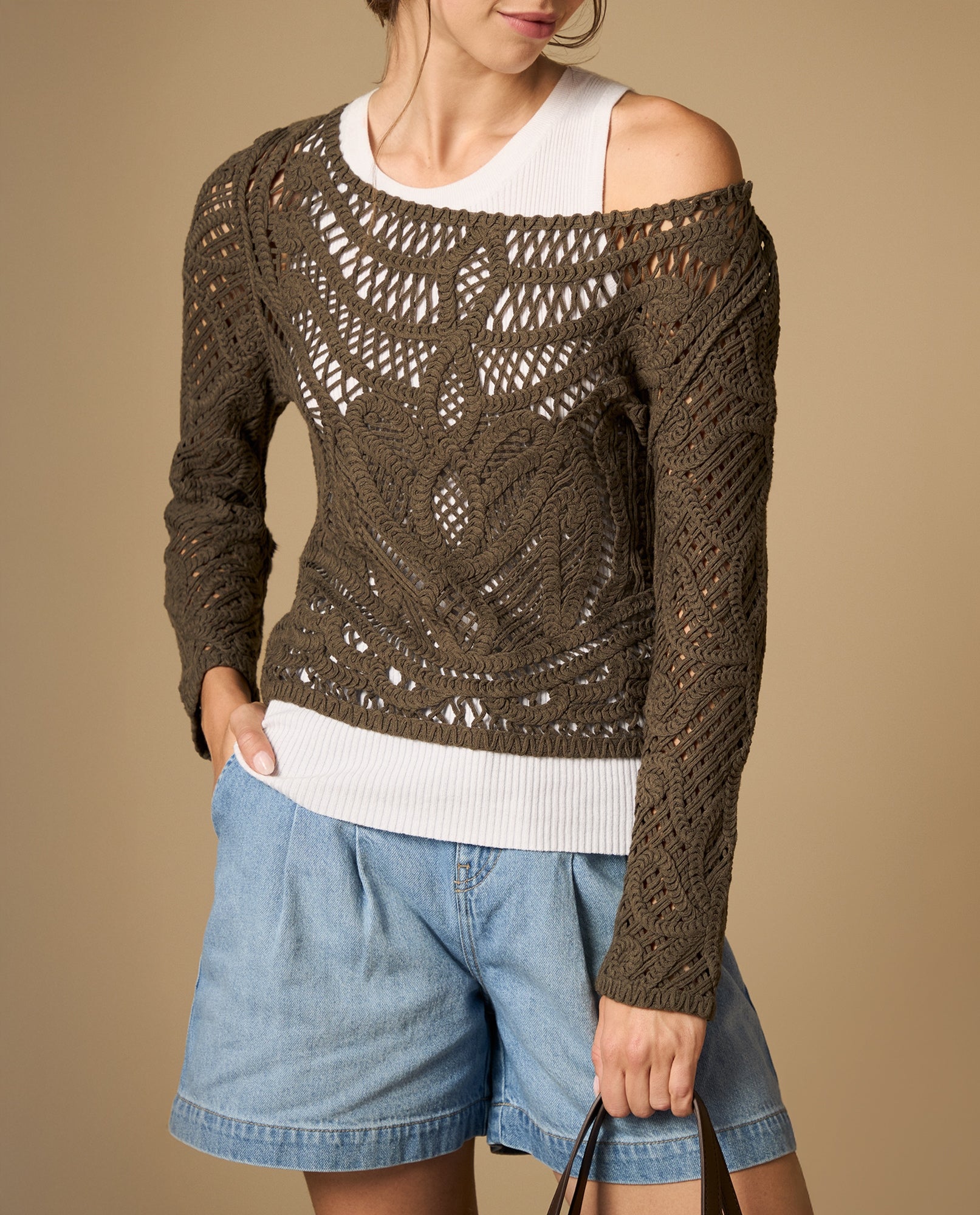 Short con pliegues silueta cómoda - Azul 34_652H010_AZU134110_0