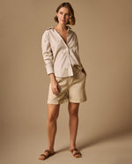 Short Bermuda Beige con Dobladillo Premium - Crudo