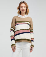 Buzo cuello redondo para mujer - Crudo