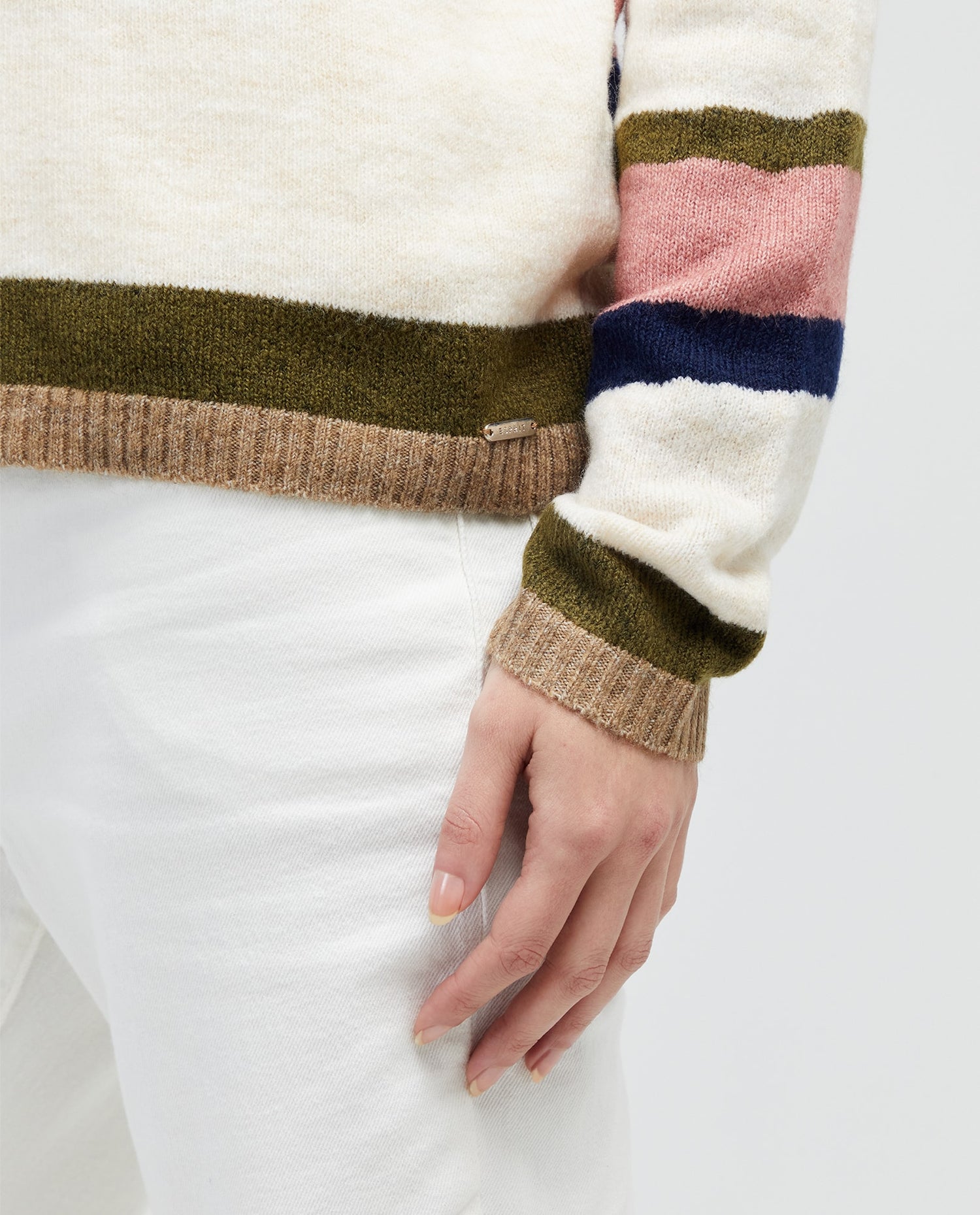 Buzo cuello redondo para mujer - Crudo