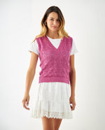 Chaleco tejido para mujer - Rosa