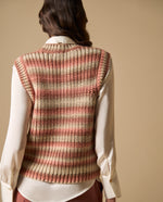 Chaleco tejido cuello redondo silueta relajada - Rosa