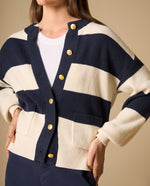 Chaleco tejido cuello cruzado - Beige