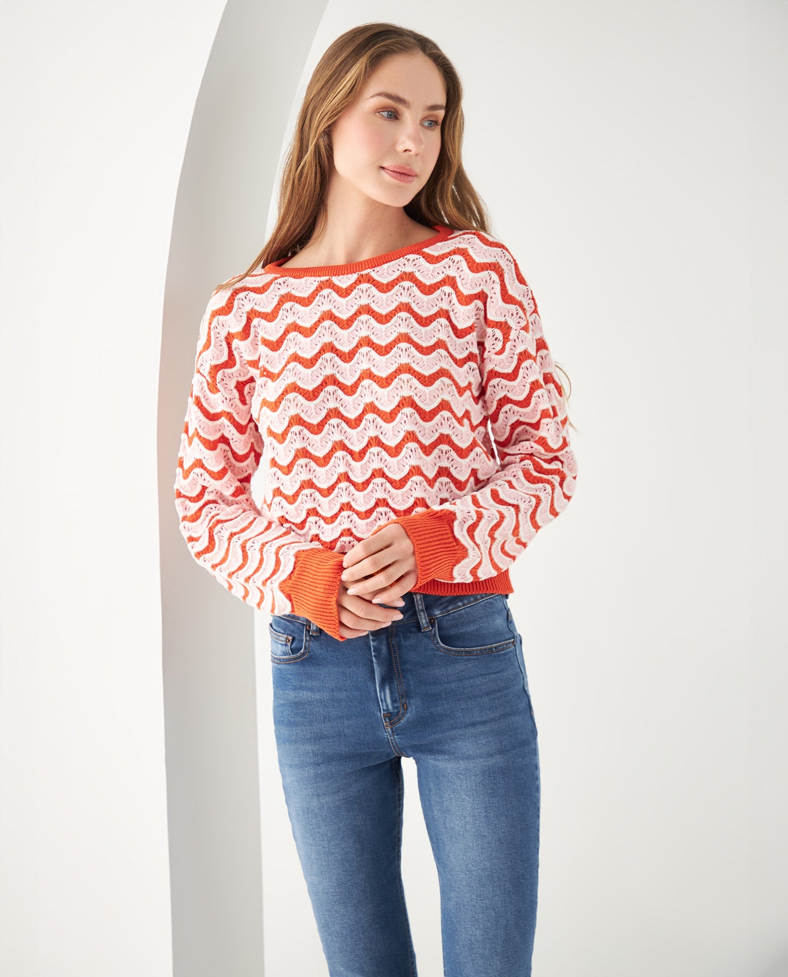 Buzo tejido para mujer - Naranja 34_662F104_NAR151058_0