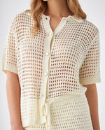 Camisa de tejido amplio para mujer - Crudo
