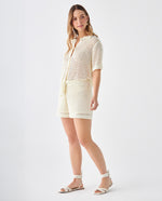Camisa de tejido amplio para mujer - Crudo