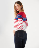 Suéter con diseño a rayas para mujer - Crudo