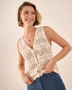 Camisa Tejida Calada Crudo - Crudo