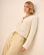 Cardigan Tejido Calado Crudo Premium - Crudo