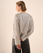 Suéter tejido cuello tortuga - Gris