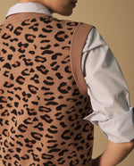 Chaleco Tejido Animal Print Beige - Beige