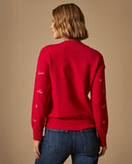 Suéter Rojo con Bordados Love y Estrellas - Rojo