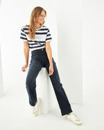 Jean Stright fit cuatro bolsillos para mujer - Azul