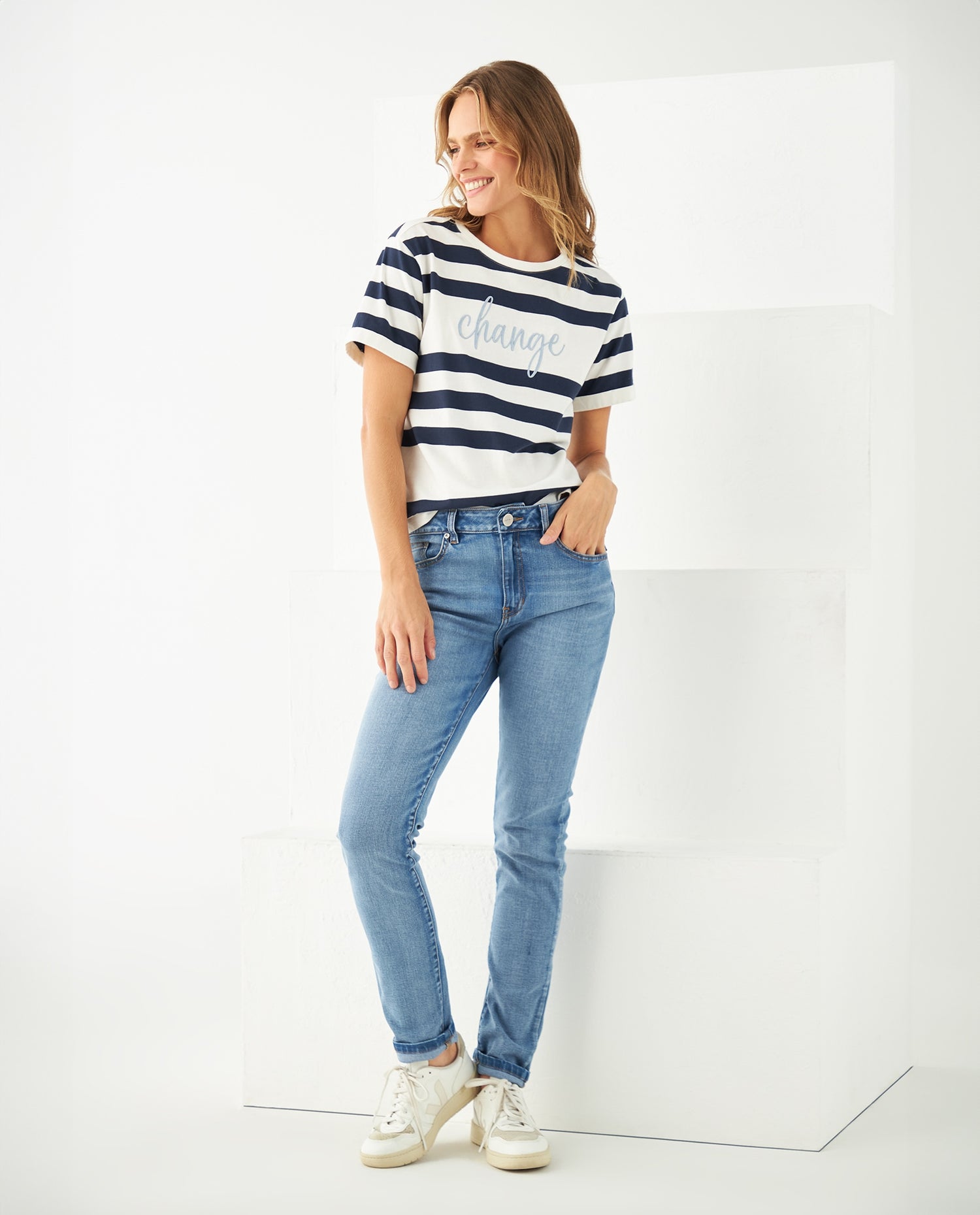 Jean clásico para mujer - Azul