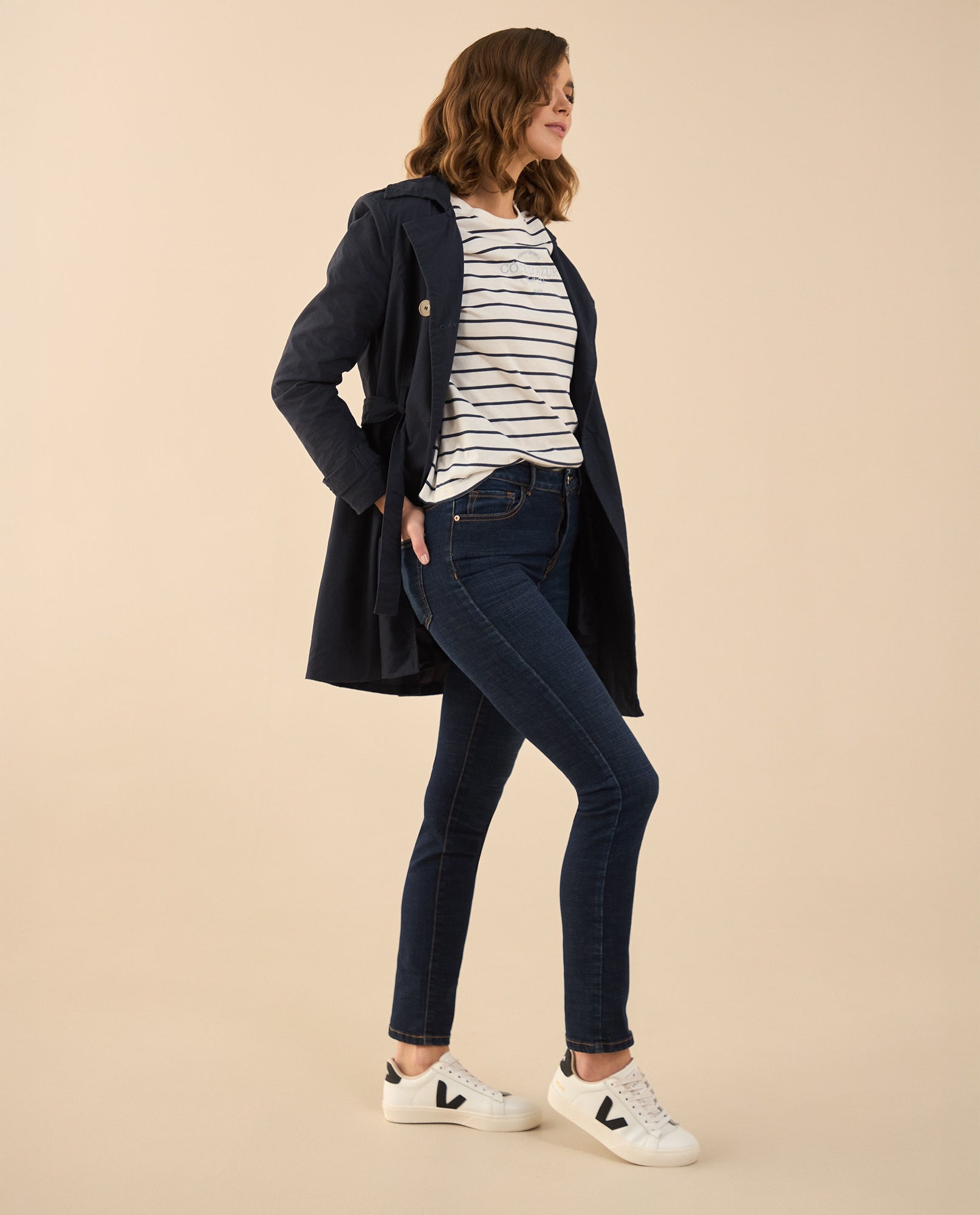 Jean Skinny de tono oscuro para mujer - Azul 34_671G006_AZU193933_0