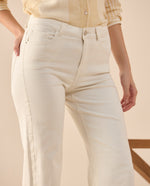 Jean Wide Leg de bota amplia para mujer - Crudo