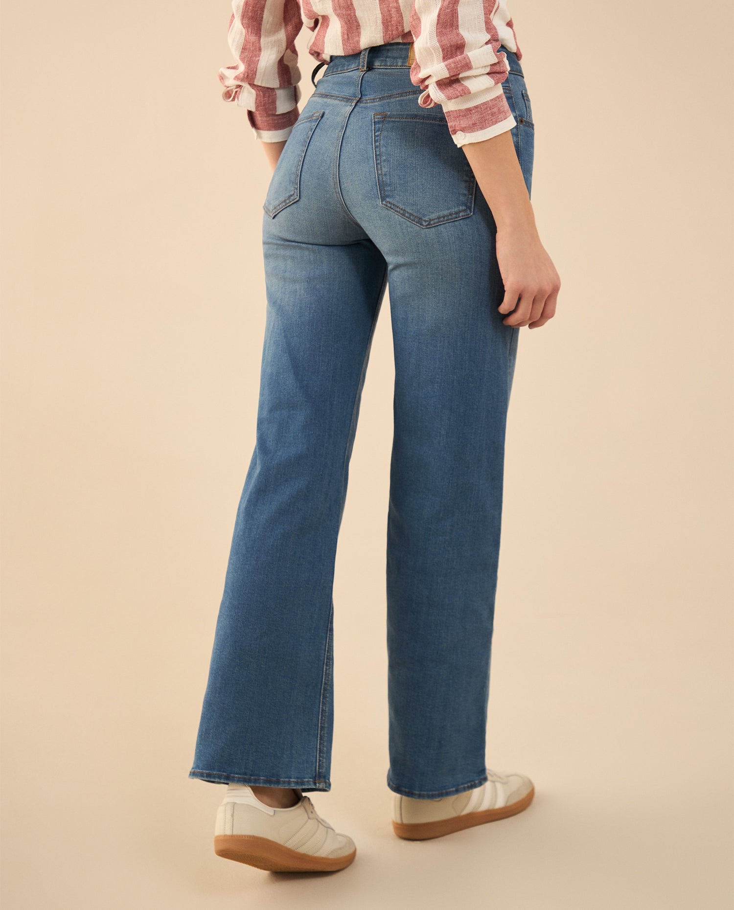Jean Wide Leg tono medio para mujer - Azul
