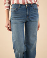 Jean Wide Leg tono medio para mujer - Azul
