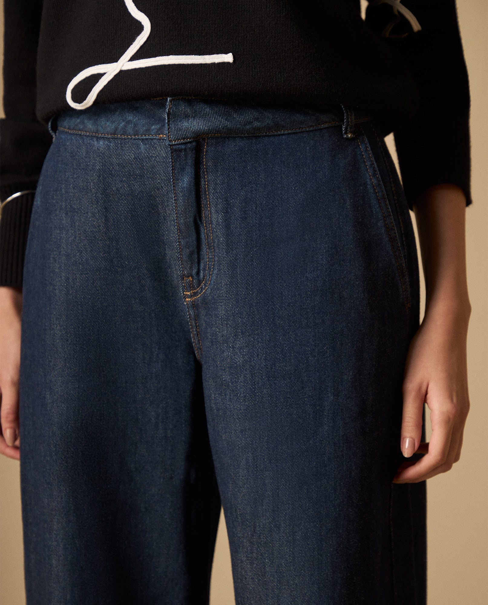 Pantalón chino de algodón liviano pierna amplia - Azul 34_671H004_AZU193924_4