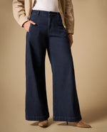 Jean wide leg denim liviano - Azul