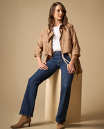 Jean flare pierna amplia tiro medio - Azul