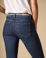 Jean flare pierna amplia tiro medio - Azul
