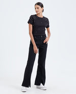 Jean Flare oscuro para mujer - Negro