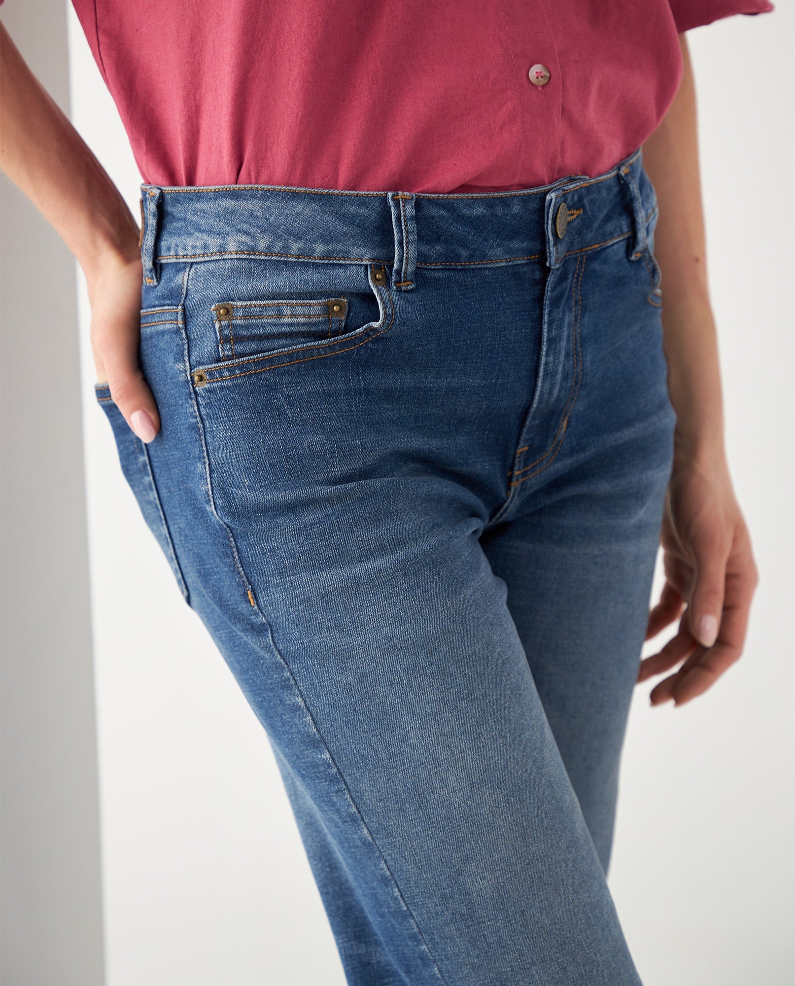 Jean Straight cinco bolsillos para mujer - Azul 34_672F005_AZU174027_5