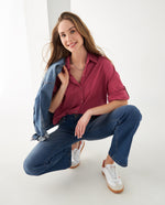 Jean Straight cinco bolsillos para mujer - Azul