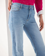 Jean Straight tono claro para mujer - Azul