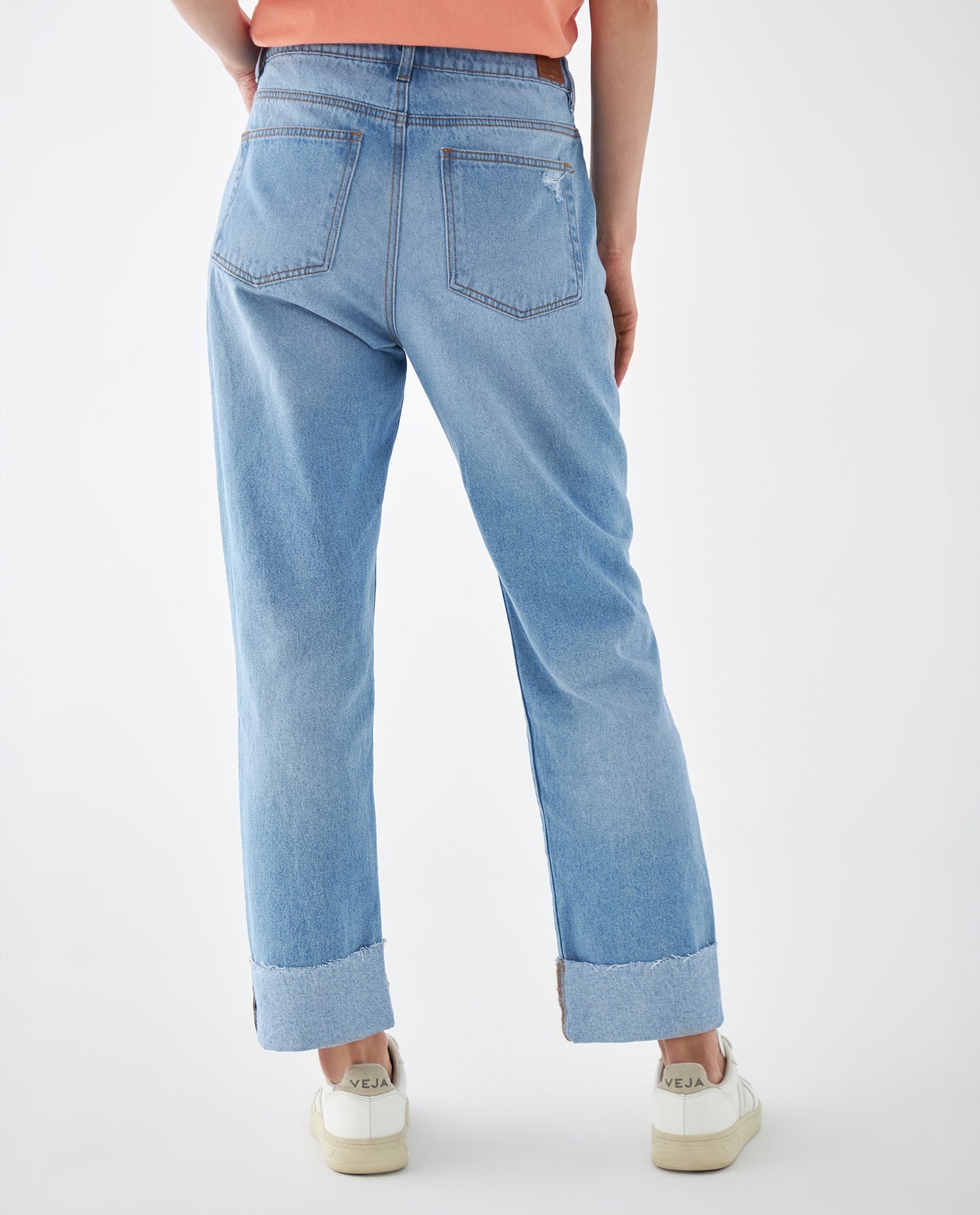 Jean con ajuste cruzado para mujer - Azul