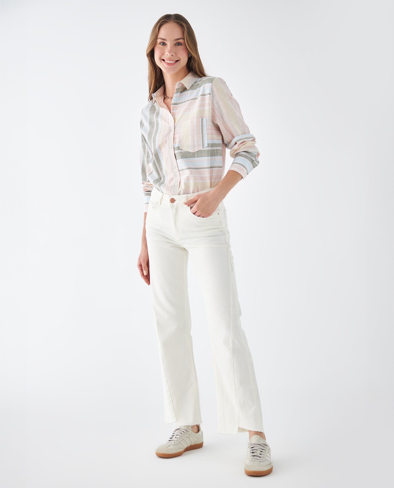 Jean Straight con ruedo al corte para mujer - Crudo 34_672F014_CRU120105_0