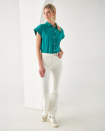 Jean BootCut tono claro para mujer - Crudo