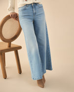 Jean Wide Leg tono medio para mujer - Azul