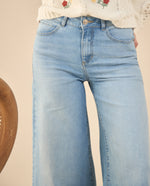 Jean Wide Leg tono medio para mujer - Azul