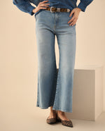 Jean Wide Leg tono medio para mujer - Azul