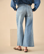 Jean Wide Leg tono medio para mujer - Azul