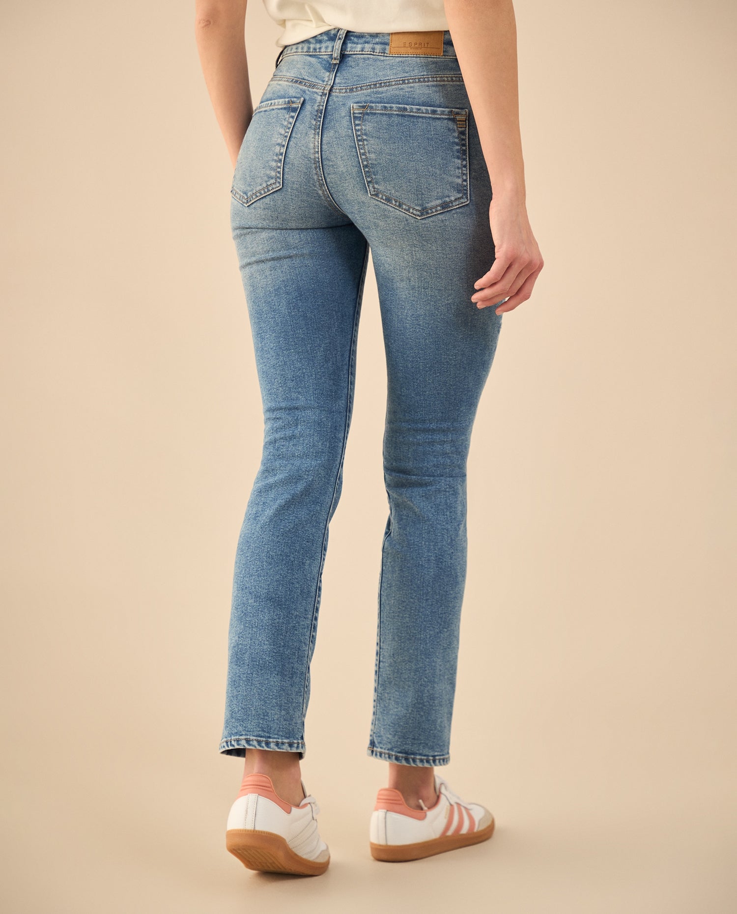 Jean de bota recta y cinco bolsillos para mujer - Azul