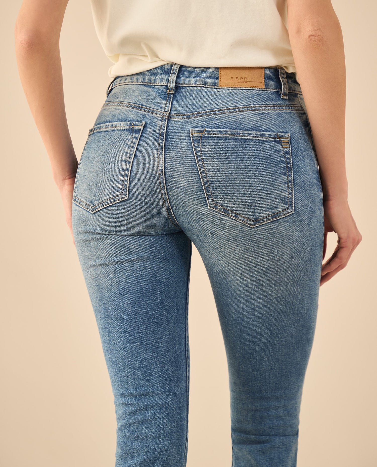 Jean de bota recta y cinco bolsillos para mujer - Azul