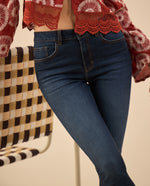 Jean Skinny tono oscuro para mujer - Azul