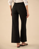 Jean Wide Leg en black denim para mujer - Negro