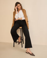 Jean Wide Leg en black denim para mujer - Negro